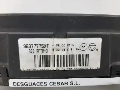 Peça sobressalente para automóvel em segunda mão comando de sofagem (chauffage / ar condicionado)  por citroen c3 1.4 hdi exclusive referências oem iam 96377775xt  