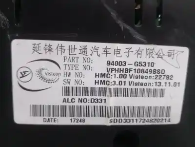 Peça sobressalente para automóvel em segunda mão quadrante por kia niro business referências oem iam 94003g5310  