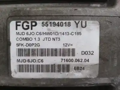 Second-hand car spare part ecu engine control for opel combo tour oem iam references 55194018yu  
