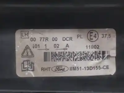 Second-hand car spare part left headlight for ford focus lim. (cb4) titanium oem iam references 8m5113d155ce  