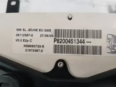 Second-hand car spare part dashboard for renault clio ii fase ii (b/cb0) community oem iam references p8200451344  