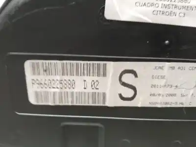 Pezzo di ricambio per auto di seconda mano pannello degli strumenti per citroen c3 1.4 hdi exclusive riferimenti oem iam p9660225880  