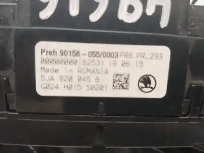 Second-hand car spare part heating / air conditioning control panel for skoda rapid active oem iam references 5ja820045b  