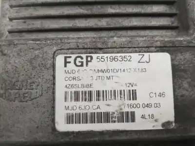 Pezzo di ricambio per auto di seconda mano centralina motore per opel corsa c cosmo riferimenti oem iam 55196352zj  7160004904