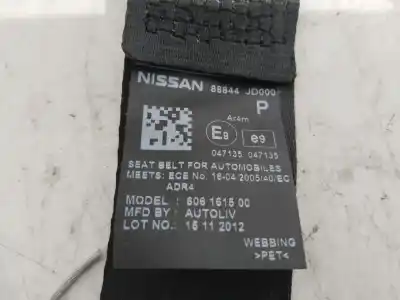 Second-hand car spare part rear left seat belt for nissan qashqai / qashqai +2 i (j10, nj10, jj10e) 1.6 dci oem iam references 7455068  