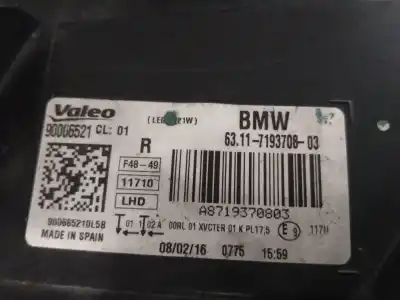 Second-hand car spare part right headlight for bmw x1 (e84) xdrive 28 i oem iam references 6311719370803  