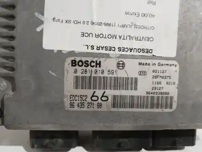 Pezzo di ricambio per auto di seconda mano centralina motore per citroen jumpy 2.0 hdi sx caja cerrada acristalada riferimenti oem iam 0281010591  