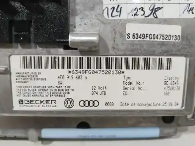 Pezzo di ricambio per auto di seconda mano display multifunzione per audi a6 c6 (4f2) 2.4 riferimenti oem iam 4f0919603a  