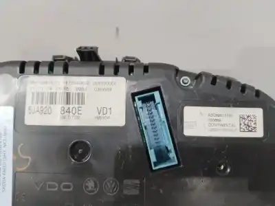 Pezzo di ricambio per auto di seconda mano pannello degli strumenti per skoda rapid (nh3, nk3, nk6) 1.6 tdi riferimenti oem iam 5ja920840e  