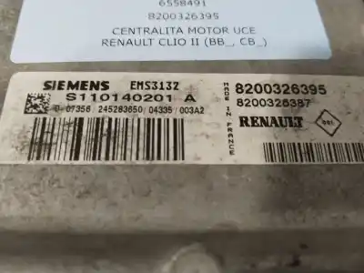 Second-hand car spare part ecu engine control for renault clio ii (bb_, cb_) 1.2 (bb0a, bb0f, bb10, bb1k, bb28, bb2d, bb2h, cb0a,... oem iam references 8200326395  