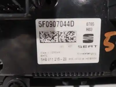 Peça sobressalente para automóvel em segunda mão comando de sofagem (chauffage / ar condicionado)  por seat leon (5f1) 1.6 tdi referências oem iam 5f0907044d  