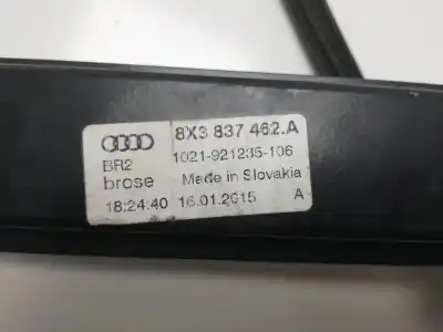 Автозапчастина б/у регулятор переднього правого скла для audi a1 (8x) 1.4 16v tfsi 122 cv / 90 kw посилання на oem iam 8x3837462a  