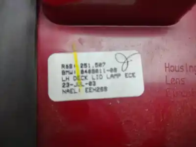 Peça sobressalente para automóvel em segunda mão farolim interior traseiro esquerdo por bmw x5 (e53) 3.0d referências oem iam 8409011  