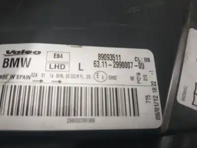 Second-hand car spare part left headlight for bmw x1 (e84) sdrive 18d oem iam references 89093511  