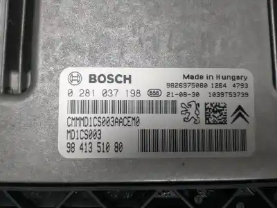 Second-hand car spare part ECU ENGINE CONTROL for PEUGEOT 2008 (P1)  OEM IAM references 9841351089 9841351089 0281037198