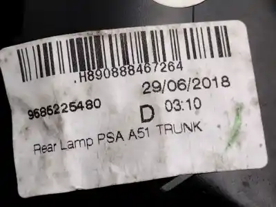 Peça sobressalente para automóvel em segunda mão farolim interior traseiro direito por citroen c3 lx referências oem iam 9685225480  