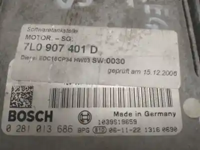 Pièce détachée automobile d'occasion CALCULATEUR MOTEUR ECU pour VOLKSWAGEN TOUAREG (7LA)  Références OEM IAM 0281013686  7L0907401D