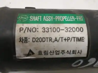 Pezzo di ricambio per auto di seconda mano trasmissione centrale anteriore per ssangyong korando crystal 4x2 riferimenti oem iam 3310032000  