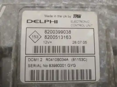 Pezzo di ricambio per auto di seconda mano centralina motore per renault clio iii authentique riferimenti oem iam 8200399038