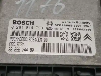 Автозапчастина б/у ебу контролер двигуна для citroen c4 picasso i monospace (ud_) 1.6 hdi посилання на oem iam 0281014729  edc16c34