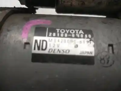 Peça sobressalente para automóvel em segunda mão motor de arranque por toyota auris (e18) active 90 cv / 66 kw referências oem iam 281000n040  