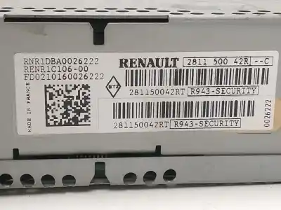 Автозапчастина б/у АУДІО СИСТЕМА / РАДІО CD для RENAULT KANGOO  Посилання на OEM IAM 281150042R   Автозапчастина б/у АУДІО СИСТЕМА / РАДІО CD для RENAULT KANGOO  Посилання на OEM IAM 281150042R