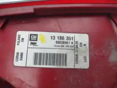 Pezzo di ricambio per auto di seconda mano luci posteriori destra per opel corsa d cosmo riferimenti oem iam 13186351  