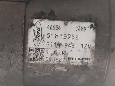 Peça sobressalente para automóvel em segunda mão motor de arranque por ford ka (ccu) urban referências oem iam 51832952  