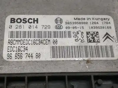 Автозапчастина б/у ебу контролер двигуна для CITROEN C4 PICASSO I MONOSPACE (UD_) 1.6 HDI Посилання на OEM IAM 0281014729  9665674480