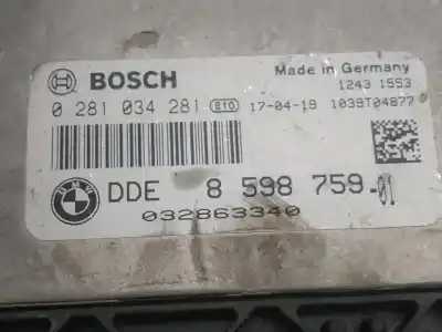 Peça sobressalente para automóvel em segunda mão centralina de motor uce por bmw 2 active tourer (f45) 216 d referências oem iam 0281034281 8598759 dde8598759