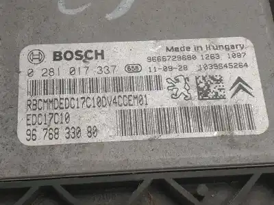 Peça sobressalente para automóvel em segunda mão centralina de motor uce por citroen c3 business referências oem iam 0281017337  9676833080
