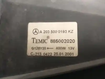 Second-hand car spare part RADIATOR COOLING FAN for MERCEDES-BENZ CLASE C (W203) FAMILIAR C 220 T CDI (203.206) 143 CV / 105 KW OEM IAM references A2035000193KZ   Second-hand car spare part RADIATOR COOLING FAN for MERCEDES-BENZ CLASE C (W203) FAMILIAR C 220 T CDI (203.206) 143 CV / 105 KW OEM IAM references A2035000193KZ