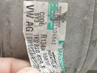 Peça sobressalente para automóvel em segunda mão compressor de ar condicionado a/a a/c por seat leon (1p1) comfort limited referências oem iam 1k0820859f 8681f r134a