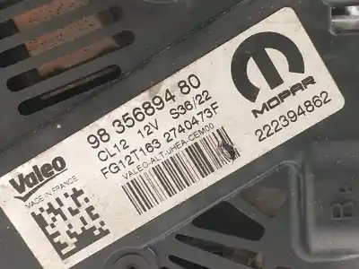 Peça sobressalente para automóvel em segunda mão alternador por citroen c3 exclusive referências oem iam 9835689480  