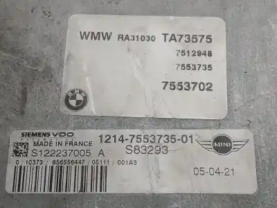 Second-hand car spare part ecu engine control for mini mini (r50, r53) cooper oem iam references 1214755373501  s122237005a
