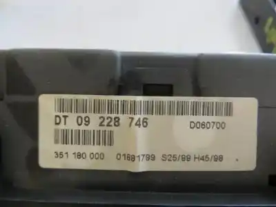 Pièce détachée automobile d'occasion compteur de vitesse tableau de bord pour opel astra g fastback (t98) 1.6 16v (f08, f48) références oem iam 09228746  351180000
