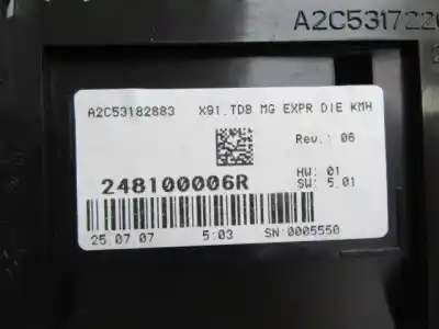 Автозапчастина б/у панель інструментів для renault laguna iii (bt0/1) 2.0 dci (bt01, bt08, bt09, bt0e, bt0k, bt12, bt1c, bt1d,... посилання на oem iam 248100006r  