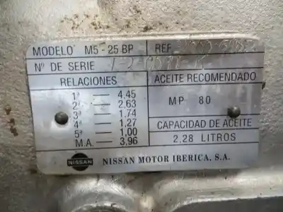 İkinci el araba yedek parçası vites kutusu için nissan patrol 2.8 d -rd28 oem iam referansları   