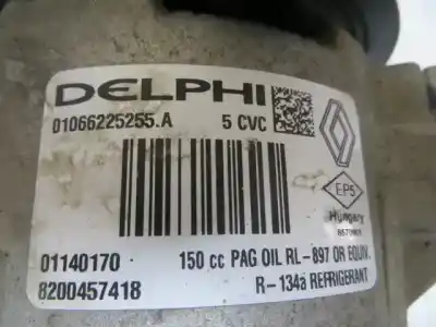 Peça sobressalente para automóvel em segunda mão compressor de ar condicionado a/a a/c por renault grand scénic ii (jm0/1_) 1.9 dci (jm14) referências oem iam 8200457418  01066225255a