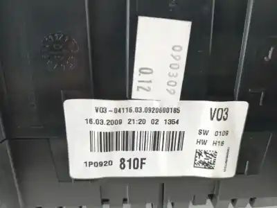 Second-hand car spare part dashboard for seat leon (1p1) reference oem iam references 1p0920810f  04116030920600185