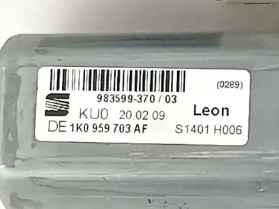 Second-hand car spare part rear left window regulator for seat leon (1p1) reference oem iam references 1p0839461a  1k0959703af