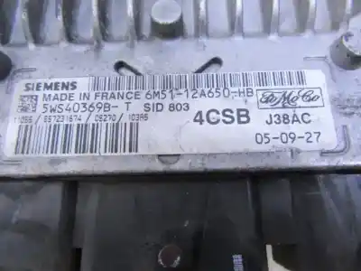 Second-hand car spare part ecu engine control for ford focus 2.0 tdci oem iam references 6m5112a650hb  5ws40369bt