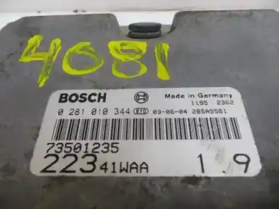 Second-hand car spare part ecu engine control for fiat doblo 1.9 td oem iam references 73501235  0281010344