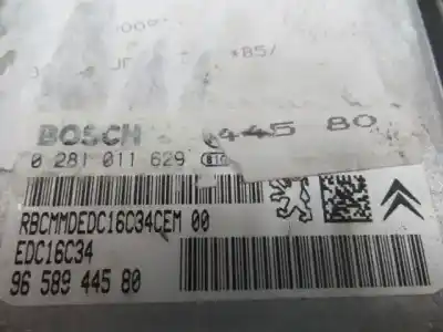 Second-hand car spare part ecu engine control for citroen c4 vts 1.6 hdi oem iam references 9658944580  0281011629