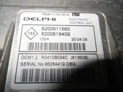 Second-hand car spare part ecu engine control for renault modus / grand modus (f/jp0_) 1.5 dci (fp0f jp0f) oem iam references 8200911560  r0410b034c