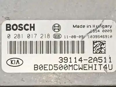 Second-hand car spare part ecu engine control for kia cee'd fastback (ed) 1.6 crdi 115 oem iam references 391142a511  0281017218