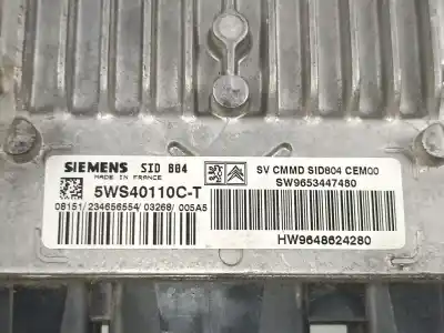 Second-hand car spare part ecu engine control for citroen c3 1.4 hdi cool oem iam references 9648624280  5ws40110c