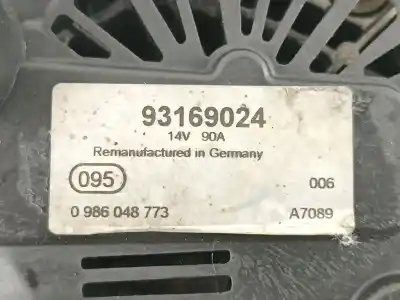 Pezzo di ricambio per auto di seconda mano alternatore per opel combo tour 1.3 cdti 16v riferimenti oem iam 93169024  0986048773
