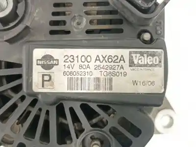 Second-hand car spare part alternator for nissan note (e11e) 1.4 cat oem iam references 23100ax62a 2542927a tg8s019