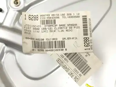 Second-hand car spare part passenger side right window regulator for fiat stilo multi wagon (192_) 1.9 jtd oem iam references 46831652 468102230 